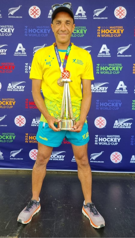 Steve & the Goannas win the Hockey Masters Over45s World Cup