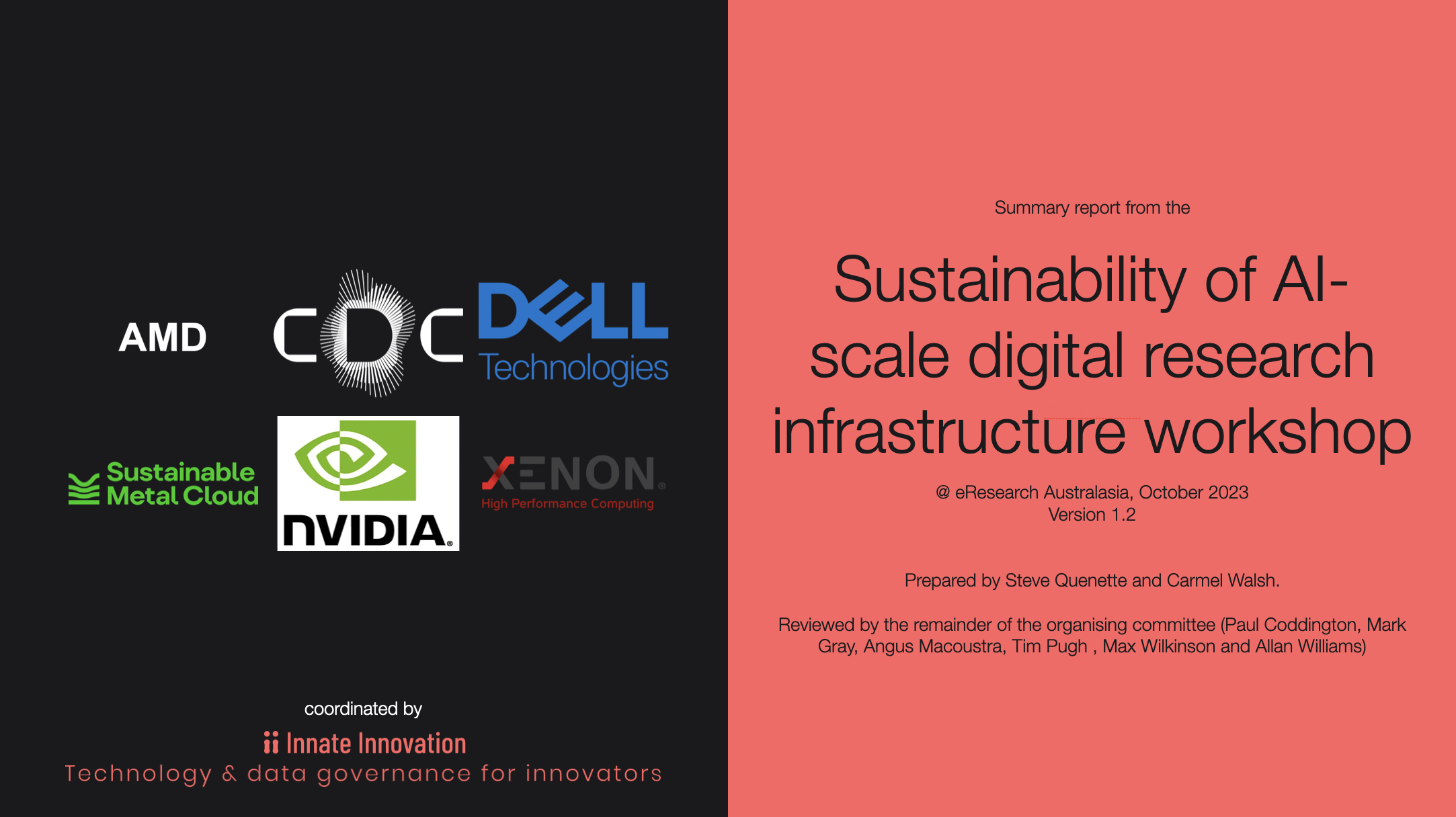 Report: Sustainability of AI-scale Digital Research Infrastructure